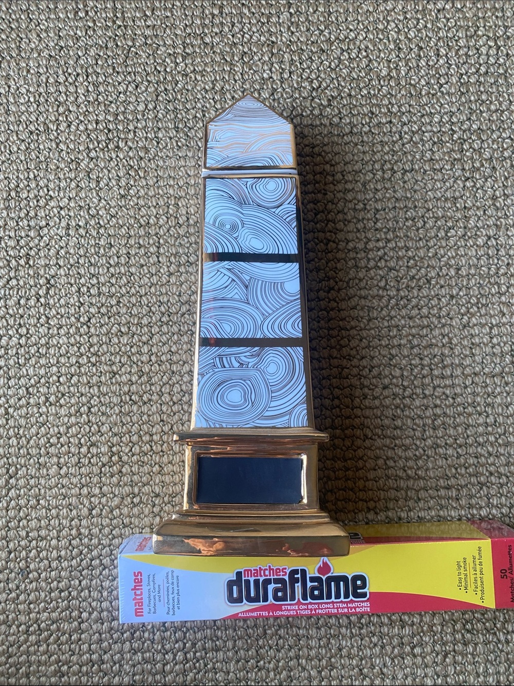 Jonathan Adler - Obelisk Fireplace Match Box - Picture 6 of 6